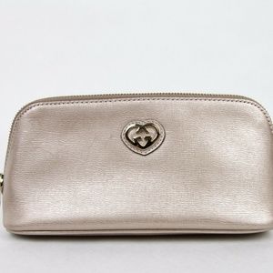 New Women's Interlocking Light Pink Leather Clutch